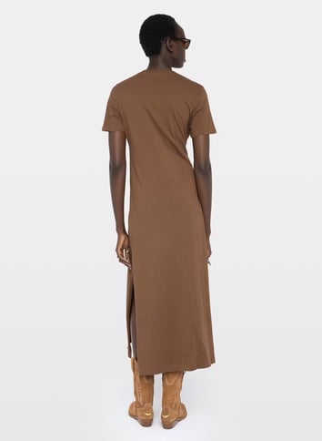 Robe longue manches courtes plissée ZADIG&VOLTAIRE Marron